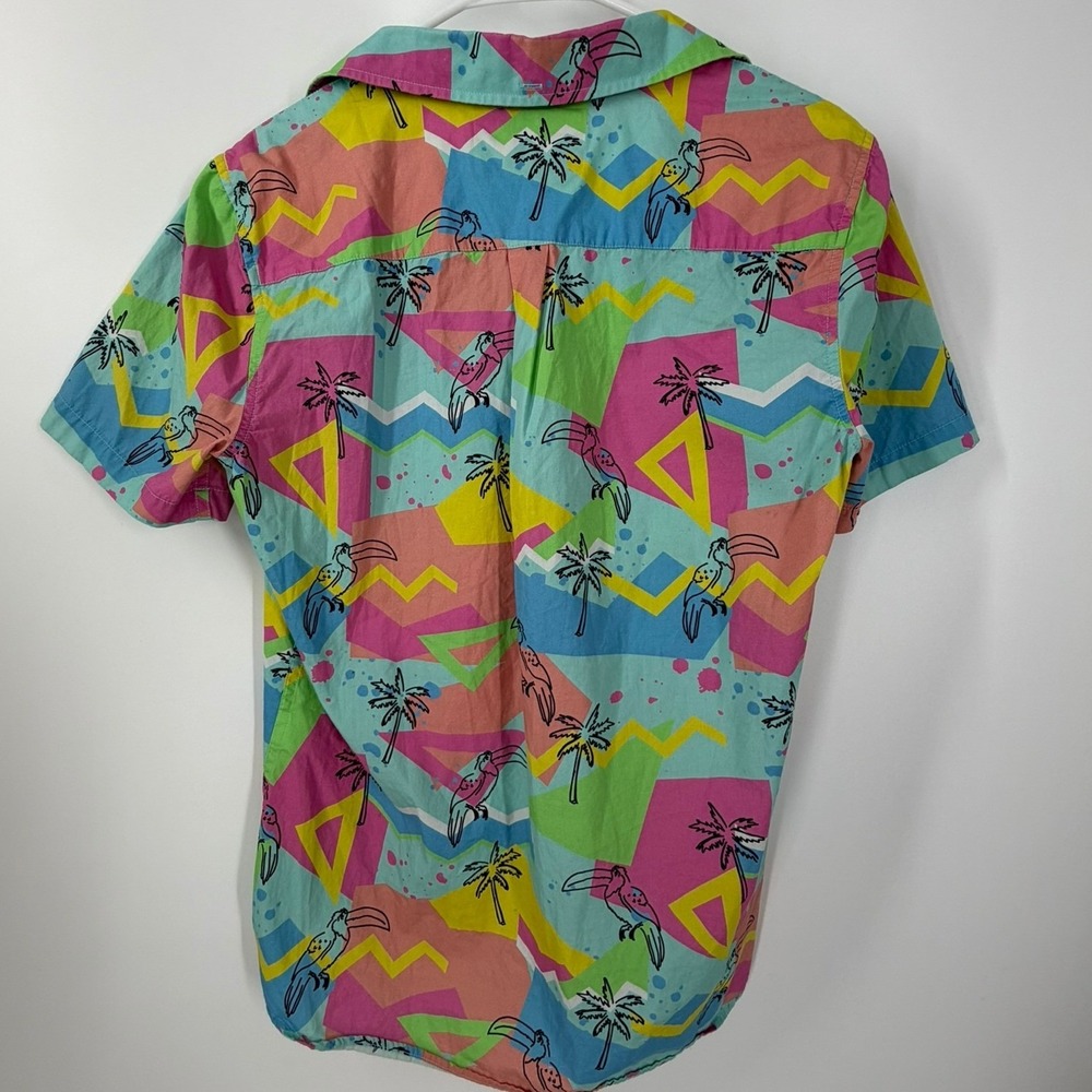 Chubbies The Nutter Mens Small Short Sleeve Tropical Toucan Popover Cotton Shirt - Picture 2 of 7